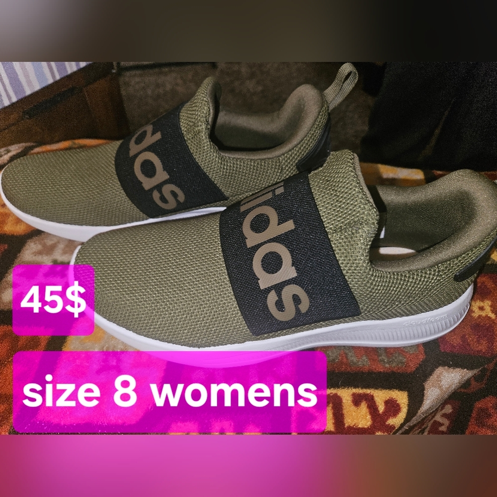 Adidas Women's Green Slip-On Sneakers